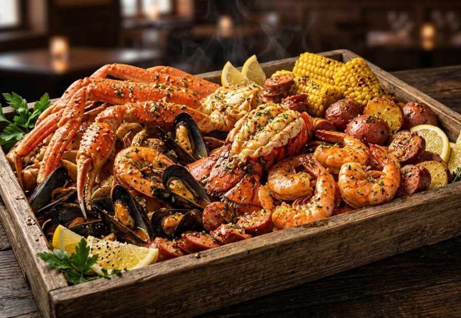 Cajun_seafood_boil_feast_arranged