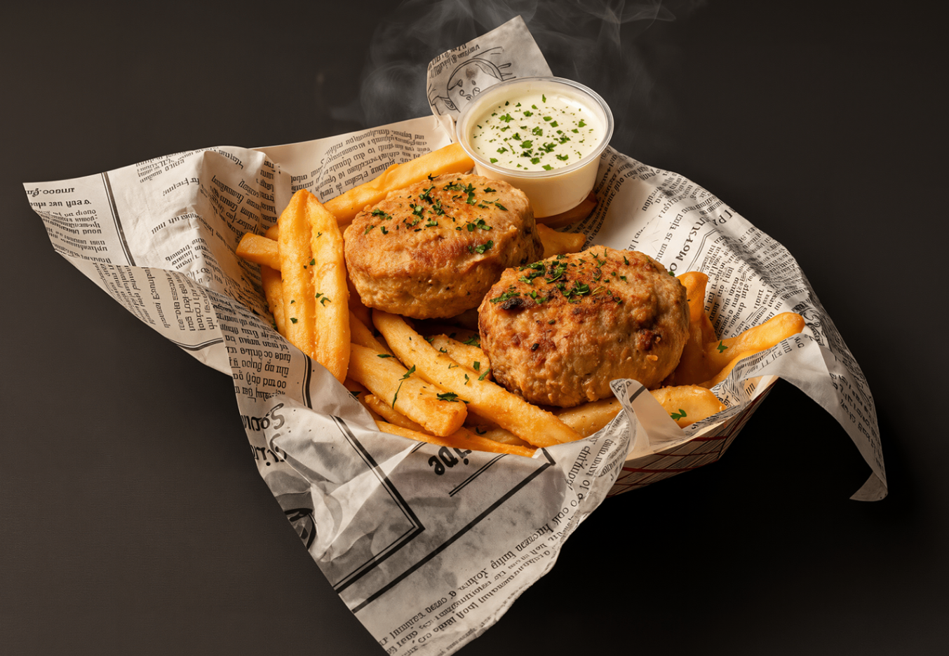 Crab Cakes & Fries